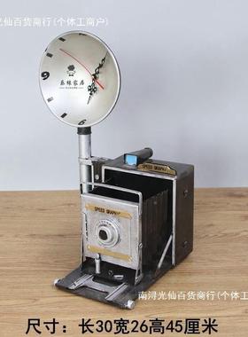 复古摄道具橱窗摆件铁做旧仿古铁艺单相机反模型皮手工t%lznlzn工