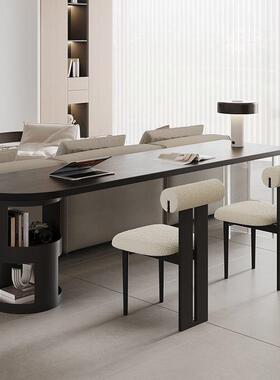 法式VTZ极书桌实横木双人学习桌电脑桌松木厅沙发后长条办公简桌