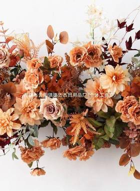 复古花棕色排壁挂橱窗舞台婚hgc10207礼装饰花布置花活动走道路引