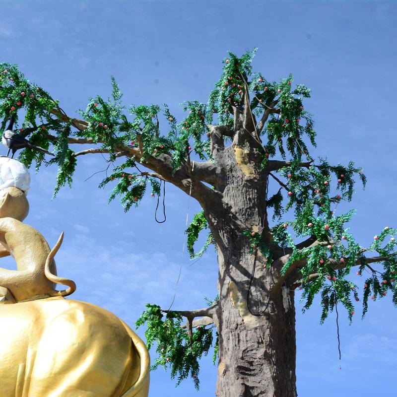 仿真桃子树大型果树造景商场旅游假树景观仿真树室内外装饰桃花树