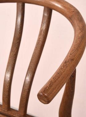 鸡古木小圈椅茶椅式实木茶桌椅中子客人翅椅酒店围椅仿MRE牛角椅