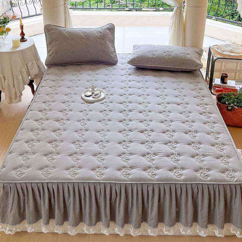 ?58C1床床笠二合一夹棉花床单F77HM786件2裙罩025新款加厚床垫保