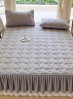 ?58C1床床笠二合一夹棉花床单F77HM786件2裙罩025新款加厚床垫保