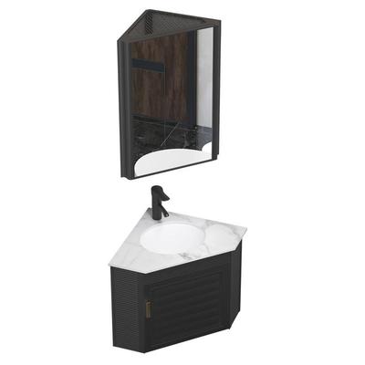 F9DO小户空型三角盆太铝浴室柜挂墙式陶YXA瓷手洗脸手盆洗拐角转