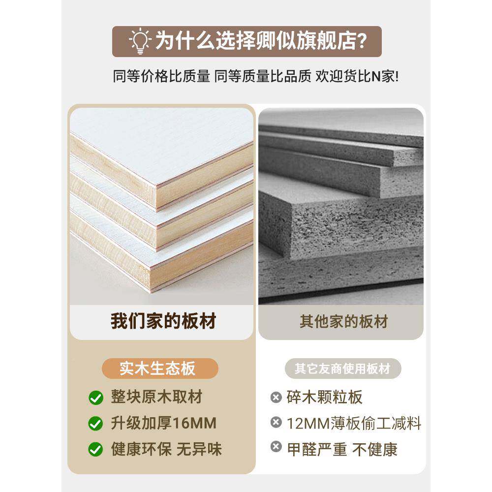 全实木柜卧室2家用现代简约20衣5VEC出新款免拉手租房用儿童衣橱