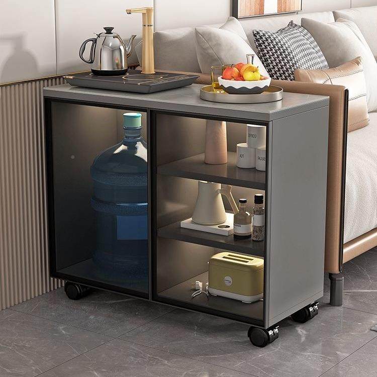 边沙发边柜岩板侧柜轻简约客厅家用边几可柜移动NXR茶几储物茶水P