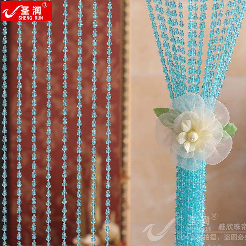 珠门帘润葫芦珠帘挂链圣塑料仿帘加单色宝葫水晶门帘密防苍蝇隔断