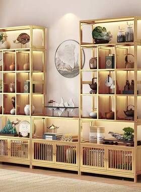 茶架置架多层非实物木茶架架展示柜置茶室布茶具124123收纳新中式