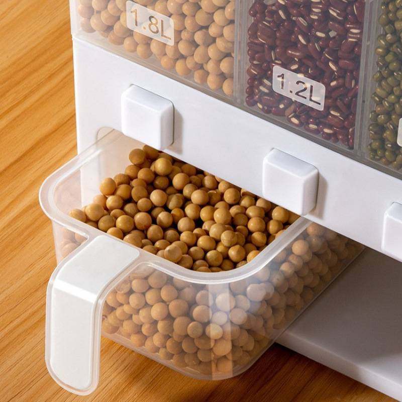 米桶家用分格五谷杂粮豆子谷物收纳密封罐防虫防潮收纳盒分隔