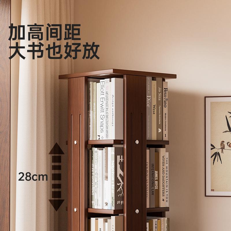 旋转书架儿童收阅读区多层物架客厅转置角9239旋转落地书可移动纳