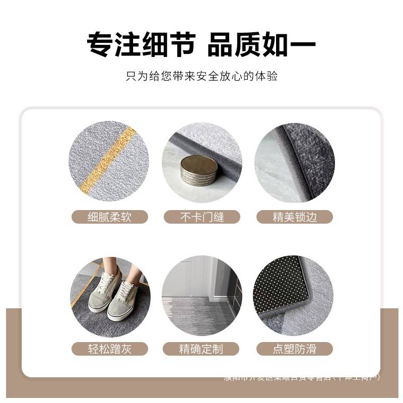 轻奢现代家用进门口地垫入户门垫防滑脚垫子门厅客厅踩脚地毯锭制