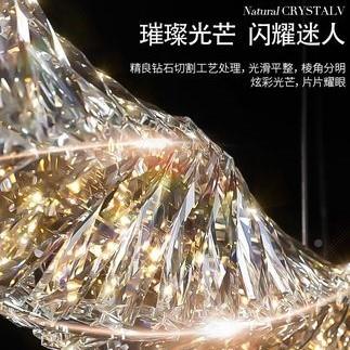 吧台餐桌灯现代长轻奢吸顶灯简约ld869高档K9水晶餐e厅一字灯条吊