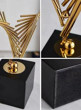 创设意大展宏图电柜装饰面摆件视轻奢家居客厅玄GHF关办公室桌摆