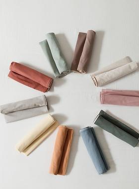 00S对双拼磨毛EFN枕套秋7冬全棉纯1棉单人纯色一装48×4cm枕头套