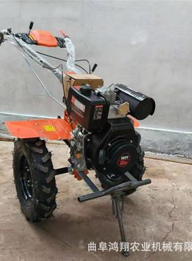 家1小型两驱KGJ微耕机5马力照明款柴油启电动旋耕用机硬地深翻犁
