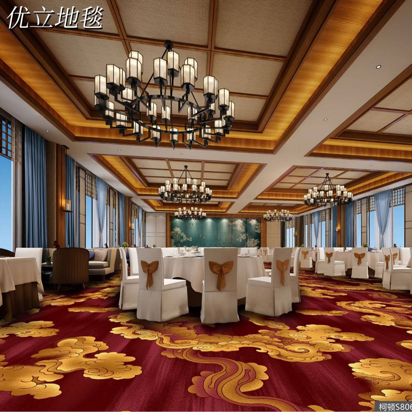 尼龙地毯满铺会议室ktv宴会大厅大面积台球室酒店过道防火阻燃