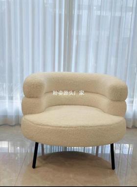 网梳红BOBO休闲客单人座椅懒人沙发椅卧室厅衣帽间YC-19999化妆椅