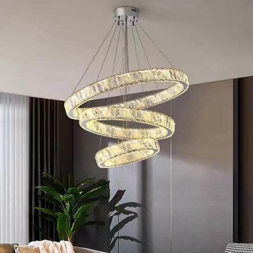 轻奢水晶厅灯餐现代简约卧室厅灯楼梯灯高客档大气全屋325中山灯