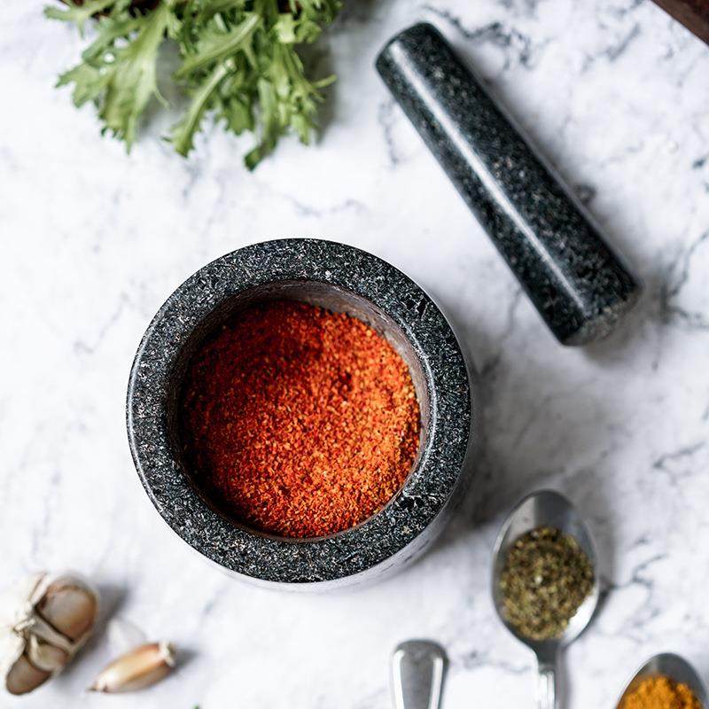 研天HEI然花岗岩石臼用蒜臼家捣蒜器厨房手动捣中碎器辅食磨器香