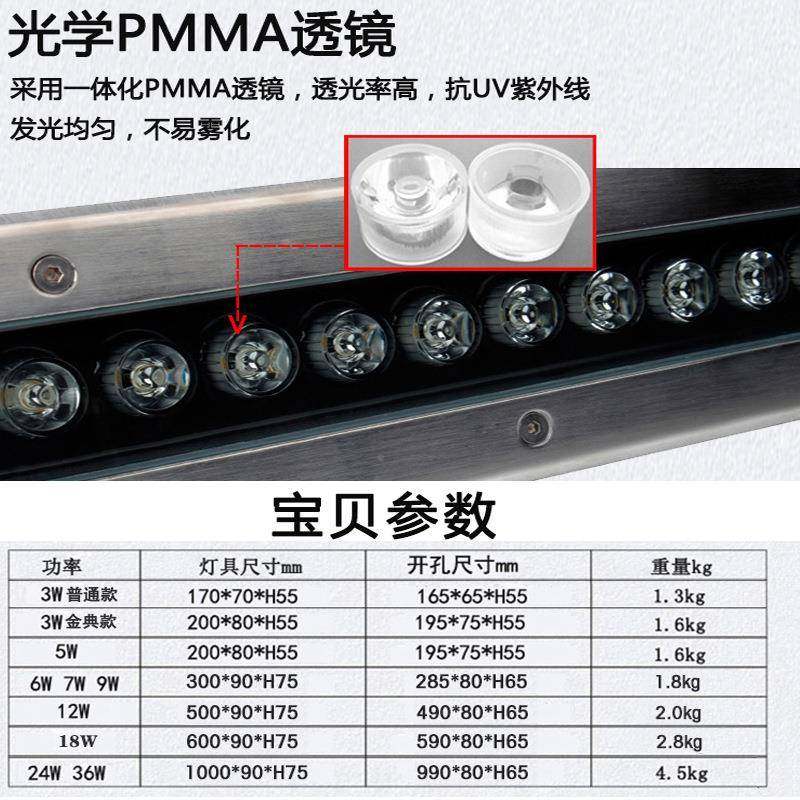 ?led长埋灯户外条防水地条形埋地洗墙灯嵌入式SBL-MDD2台灯阶广场