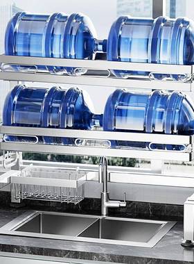 奥厨房水的放槽不锈钢置物70060多功能洗碗架架水池碗碟盘收纳沥