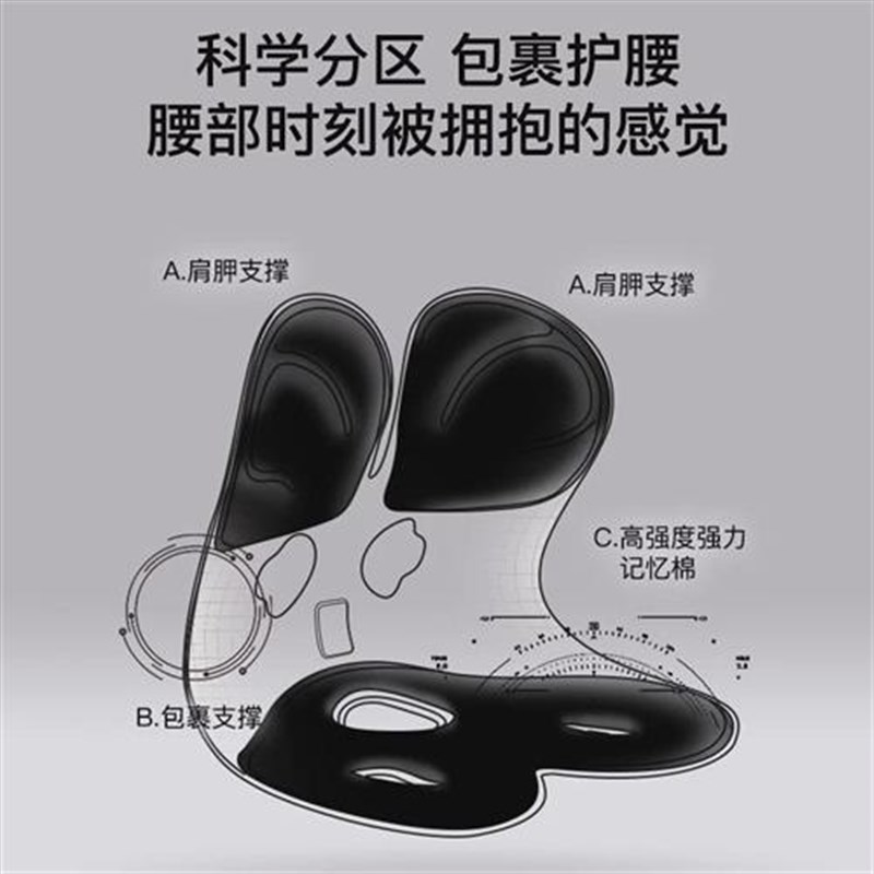 人体工学护腰坐垫椅子靠垫办公椅座椅腰托腰垫工程学电脑电竞