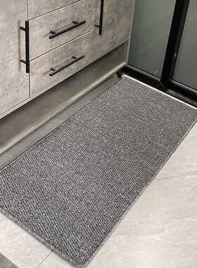 厨房地毯长条防滑防水防油地垫防剑麻简约门垫P茶几沙发脚垫可定