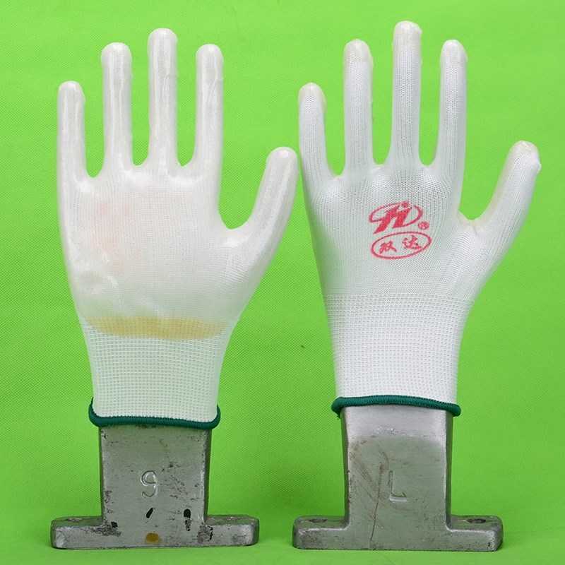 双达PVC手套尼龙浸胶耐磨防滑劳保手套防护用品劳务工地工作