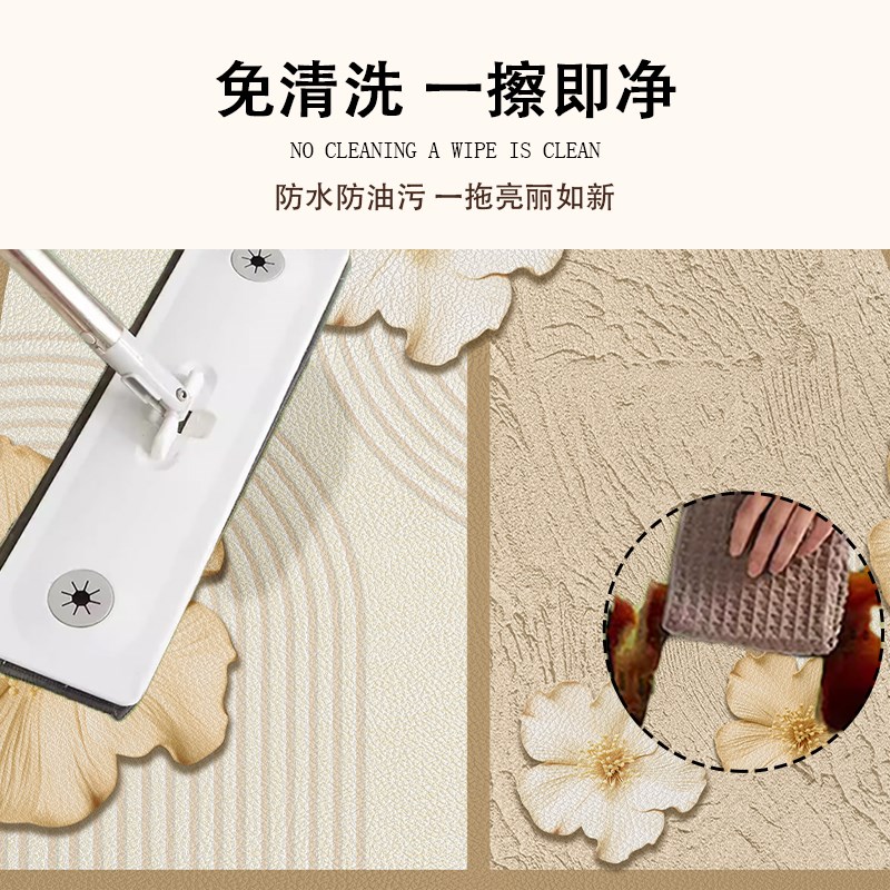 奶油风入户门地垫门口地毯门垫进门玄关脚垫新款花朵定制可裁剪