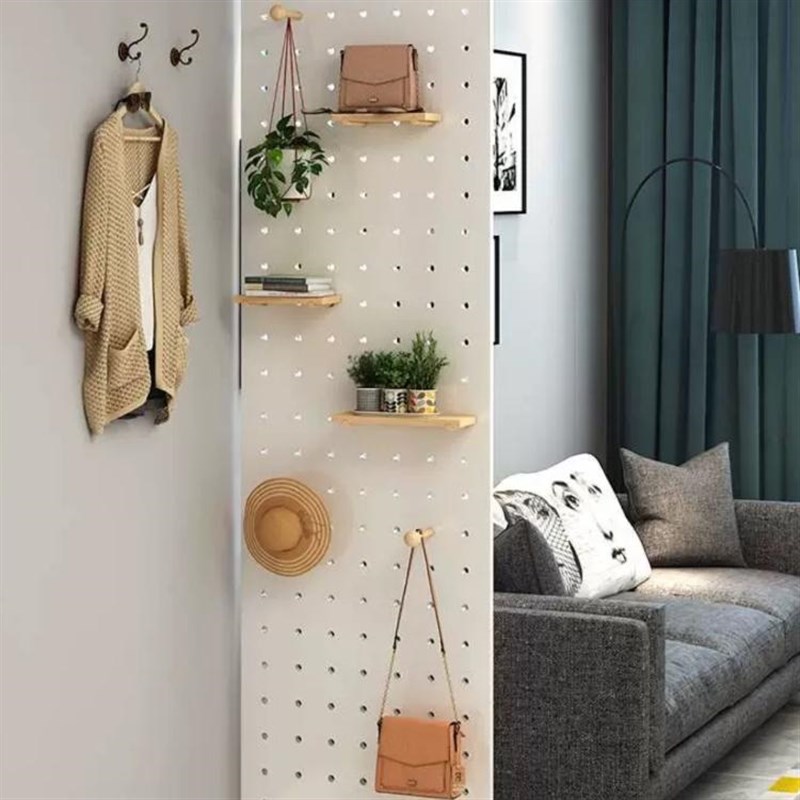 衣柜侧面洞洞板入户屏风洞洞板隔断展示架定制金属衣柜隔断侧墙板