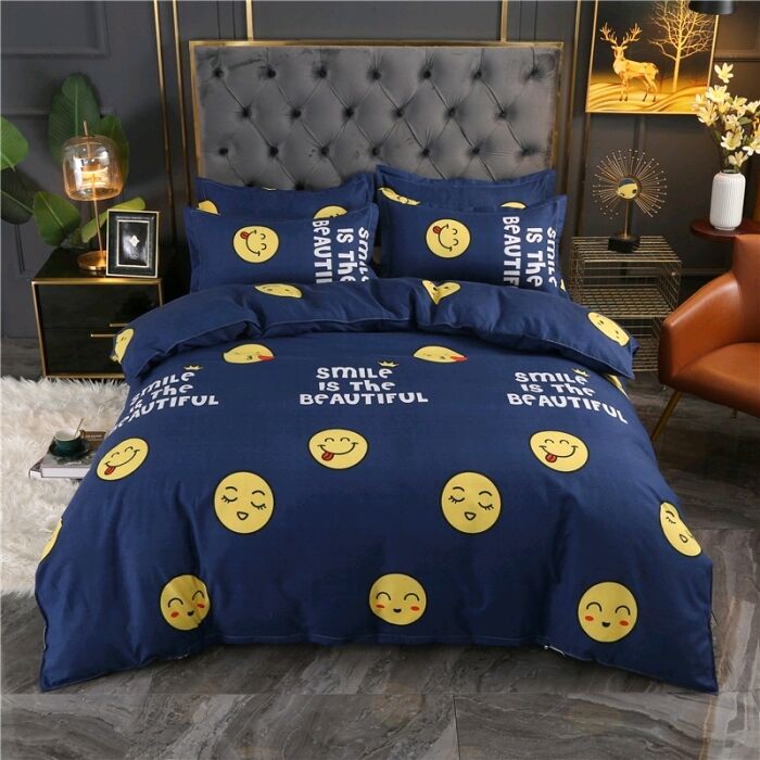 儿童卡通四件套全棉纯棉学生宿舍单人厚磨毛男三件套简约床单被套