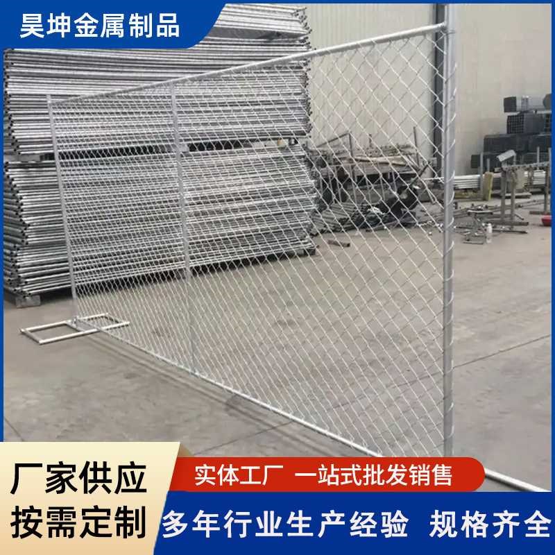 美式临时勾花网护栏道p路铁丝网围栏展览人流分流移动防护栏栏杆