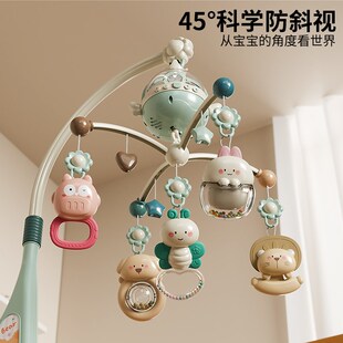 婴儿床头摇铃新生儿玩具床铃旋转音乐车上悬挂式吊件宝宝0到3个月