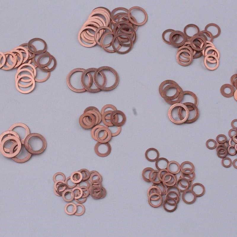 【折扣价】 280PC固体铜垫圈油封紫铜垫圈修理盒14款套装