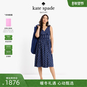 ks奥莱秋日佩斯利印花V领连衣裙休闲出游 spade 3期免息 kate