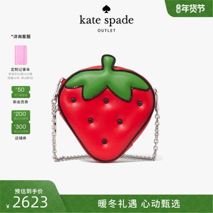 【2026新款】kate spade ks 奥莱HELLO KITTY联名草莓斜挎包