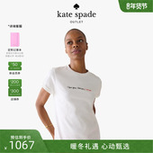 3期免息 当季 新品 kate spadeks奥莱MAINLINE字母印花白T恤