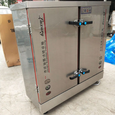 厂家商用大型馒头蒸房食堂双门蒸饭柜加厚304前后开门蒸箱图片