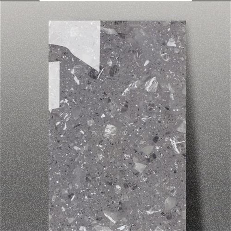 新款亮光通体水磨石瓷砖600x1200客餐厅防滑地砖服装店仿古砖灰色