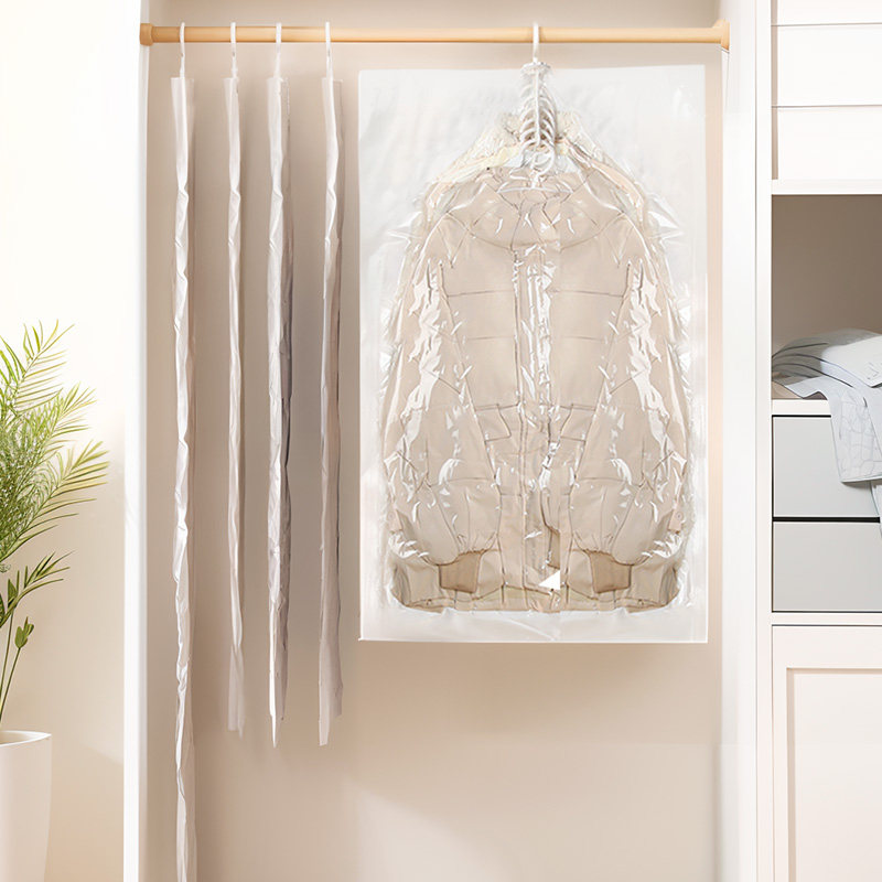 挂式真空压缩袋羽绒服大衣加厚收纳袋专用防尘衣物家用抽气整理袋