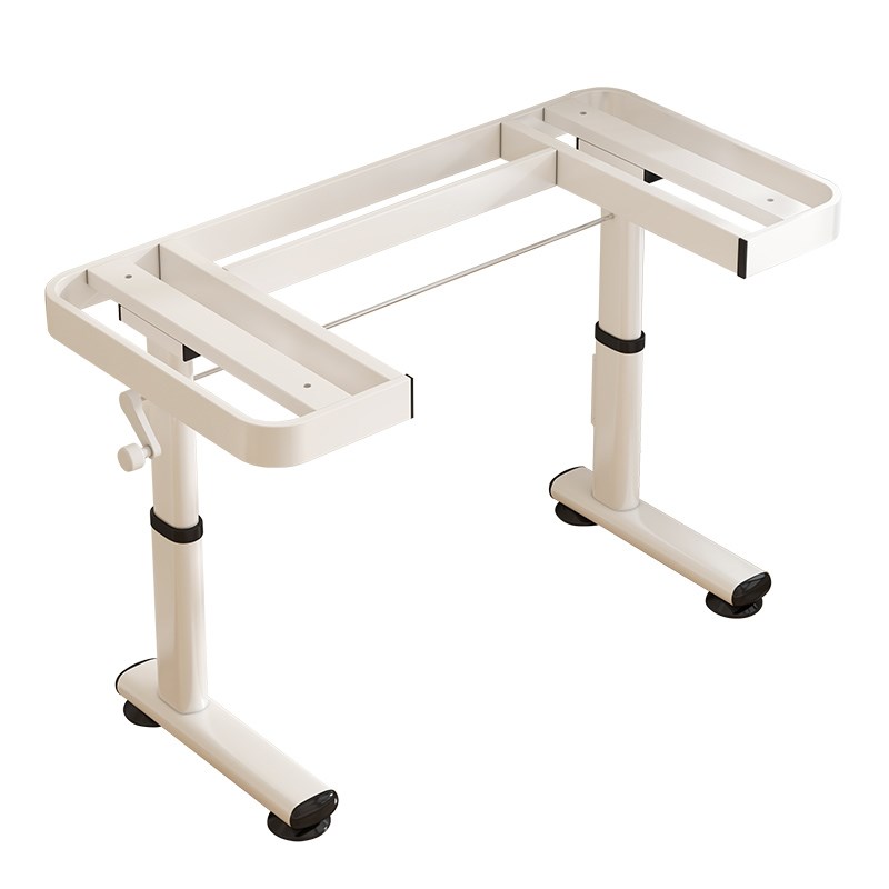 手摇升降桌腿支架可调节书桌手动升降支撑架电脑桌架子桌腿配件