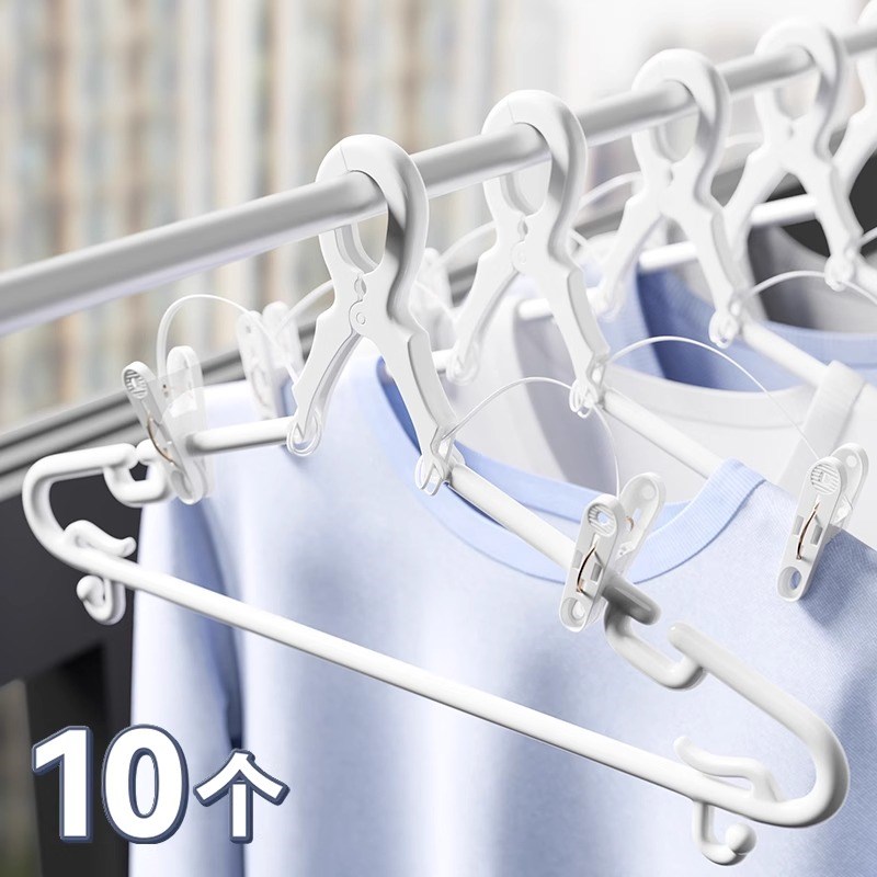 防风衣架子带夹子自动卡扣高楼室外防吹走防掉落晾衣架固定扣1216