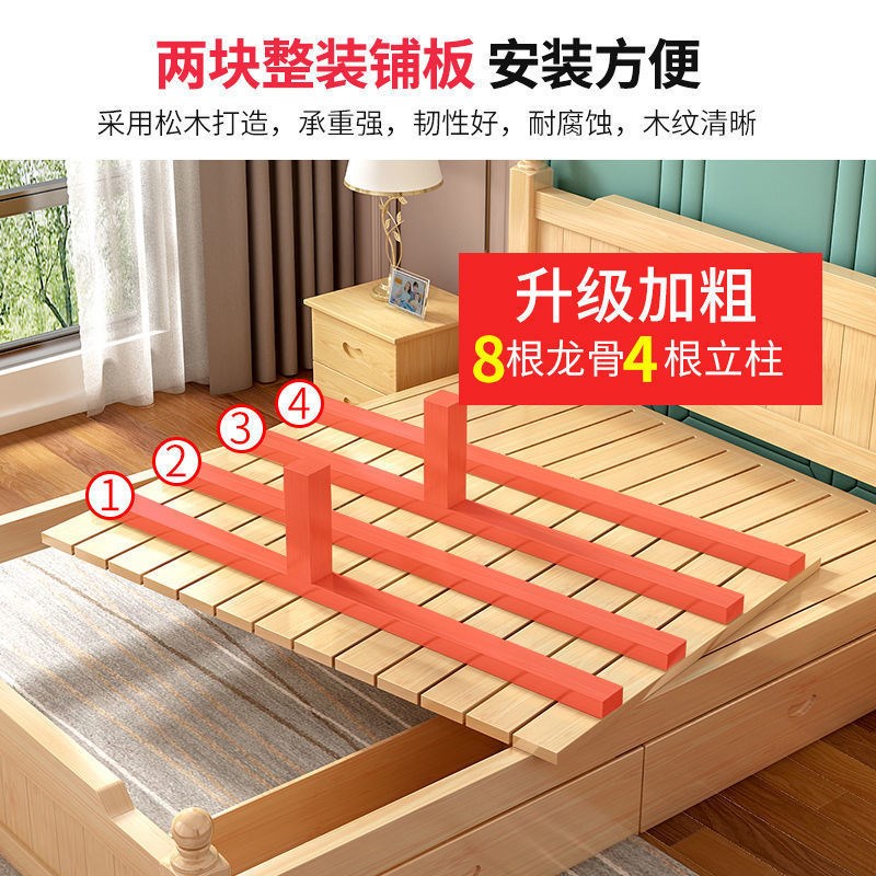 单人床成人家用1米5x2米的床双人床家用1米5的床出租房用床1米2