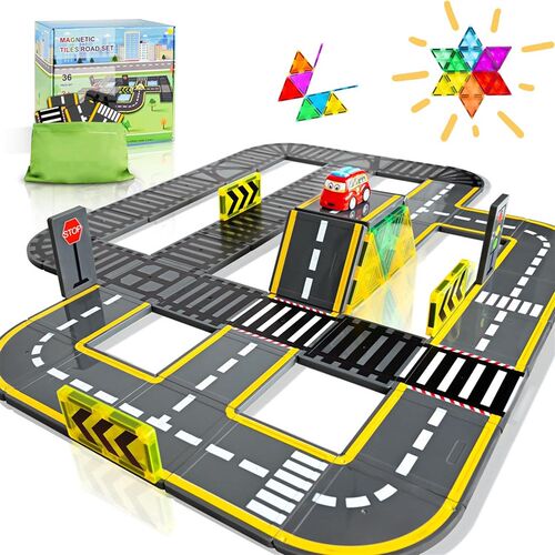 交通磁力贴磁力片强磁r铁公路面交通轨道建筑幼儿园益智启蒙教具