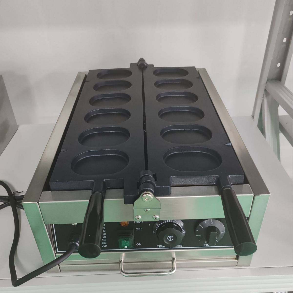 跨境商用六格鸡蛋烧机器电热6孔鸡蛋仔华夫饼机椭圆形煎荷包蛋机