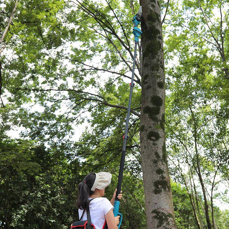 电高枝锯加长杆伸缩高剪空锯树剪果树枝电动园高林剪果树有100284