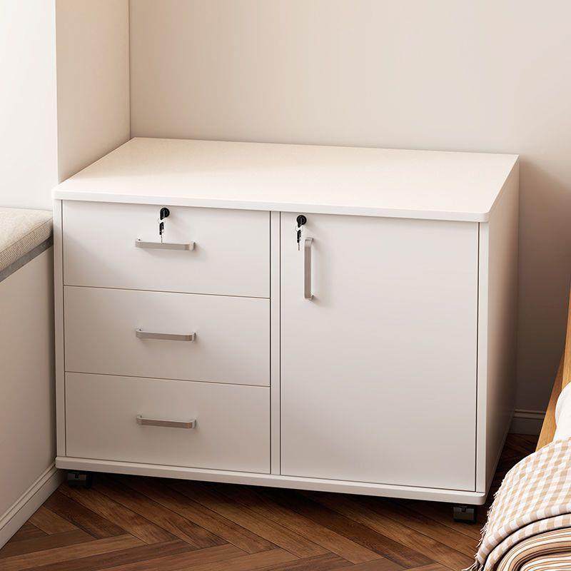 件文柜物办公桌边柜侧柜带轮桌GLC下储柜矮柜小柜子动移收纳柜抽