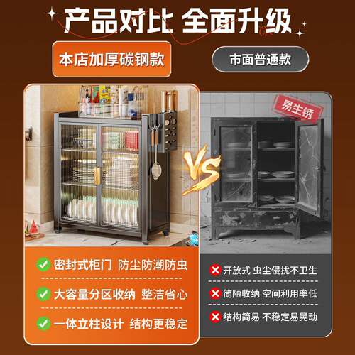 厨房碗碟收架纳台面收纳10005078盒家用放碗盘子碗置物架多水功能