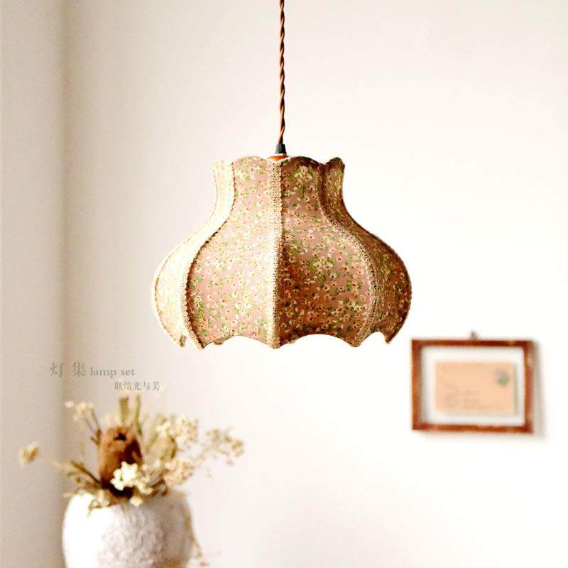 5V【月上浅花】式古棉复麻吊灯自怀旧美式然乡340村文艺日床头,家装灯饰光源,智能吊灯,淘宝优惠券,粉丝福利购,淘宝优惠卷