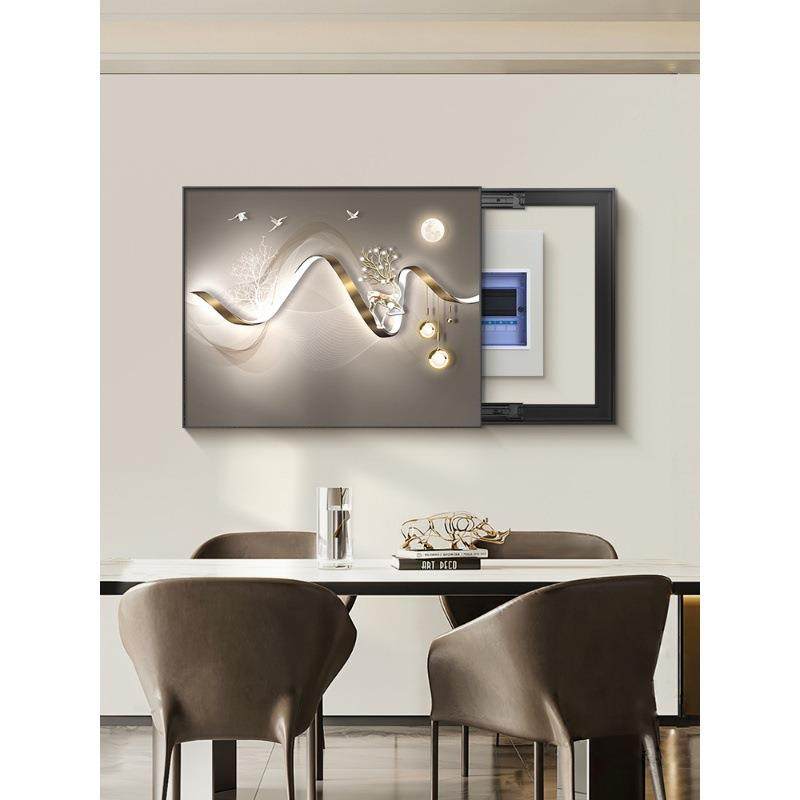 现轻奢电打电表箱装代饰画抽BQ236525象几何餐厅闸箱配电箱遮挡挂